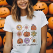 レトロかわいいハロウィーンの花 Tシャツ