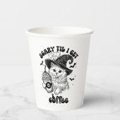 レトロかわいいハロウィーンキャットコーヒー 紙コップ (正面)