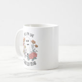 レトロかわいいハロウィーン幽霊"私は死んだ"プンマグ コーヒーマグカップ (正面左)