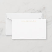 レトロかわいいモダンフローライエロー名前をカスタムする ノートカード (正面)