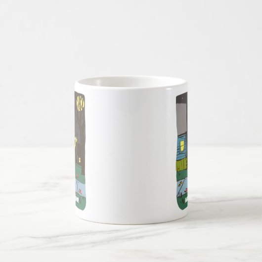 レトロかわいいモンスターハロウィンマグカップ コーヒーマグカップ (中央)