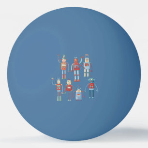 レトロかわいいロボット 卓球ボール