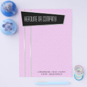 レトロかわいい両面レター用紙 チラシ (シングル)