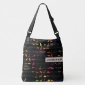 レトロかわいい動物のパターン クロスボディバッグ (正面)