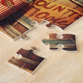 レトロかわいい女性のカーボーイ ジグソーパズル (側面)