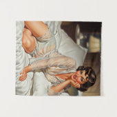 レトロかわいい女性'50ピンアップ タペストリー (正面(横))