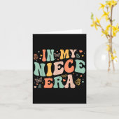 レトロかわいい姪の時代の母の日子供ギフ カード (黄色い花)