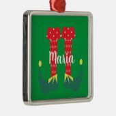 レトロかわいい小妖精や小人足クリスマスプレゼント メタルオーナメント (右)