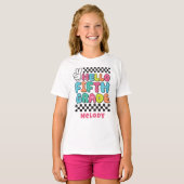 レトロかわいい小学校5年生のバックトゥスクールTシャツ Tシャツ (正面フル)