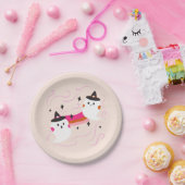 レトロかわいい幽霊キッドハローウィンパーティ ペーパープレート (パーティー)