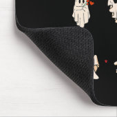 レトロかわいい幽霊バレンタインデー女性男子供 マウスパッド (コーナー)