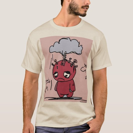 レトロかわいい抽象表現主義モンスターグラフィック Tシャツ (正面)