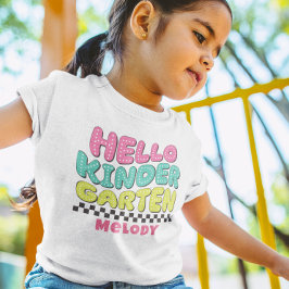 レトロかわいい新学期幼稚園tシャツ tシャツ