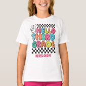 レトロかわいい新学期　３年生Tシャツ Tシャツ (正面)
