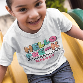 レトロかわいい新学期tシャツ tシャツ