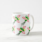 レトロかわいい春の花のマグカップ コーヒーマグカップ (正面右)