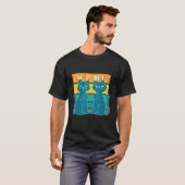 レトロかわいい猫のデザイン Tシャツ (正面フル)