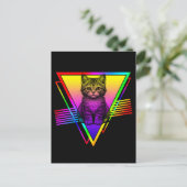 レトロかわいい猫 ポストカード (スタンド正面)