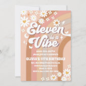 レトロかわいい誕生日パーティーの招待状 招待状 (正面)