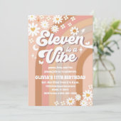 レトロかわいい誕生日パーティーの招待状 招待状 (スタンド正面)