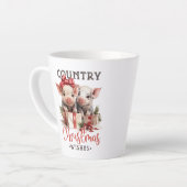 レトロかわいい2豚の国クリスマスウィッシュ カフェラテマグ (左アングル)