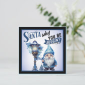 レトロかわいこちゃんブルークリスマス シーズンカード (スタンド正面)