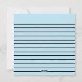 レトロかわいこちゃんブルークリスマス シーズンカード (裏面)