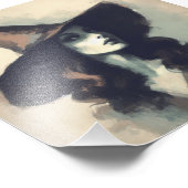 レトロかわいらしウィッチ帽子の尖った絵画魔女 フォトプリント            (角)