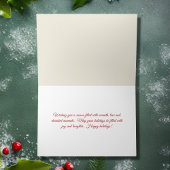 レトロかわいらしオーナメントと花クリスマス シーズンカード