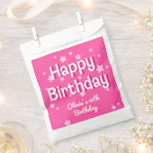 レトロかわいらしピンクスターズハッピーバースデー フェイバーバッグ (クリップ留めされた状態)