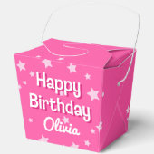 レトロかわいらしピンクスターズハッピーバースデー フェイバーボックス (正面)