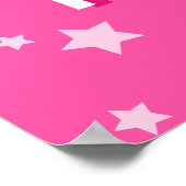 レトロかわいらしピンクバースデーパーティーへようこそ ポスター (角)