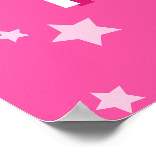 レトロかわいらしピンクバースデーパーティーへようこそ ポスター (角)