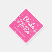 レトロかわいらしピンクマリブスターズブライダルシャワー スタンダードカクテルナプキン (角)