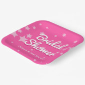 レトロかわいらしピンクマリブスターズブライダルシャワー ペーパープレート (傾斜あり)