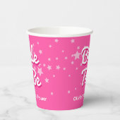 レトロかわいらしピンクマリブスターズブライダルシャワー 紙コップ (左)