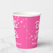 レトロかわいらしピンクマリブスターズブライダルシャワー 紙コップ (右)