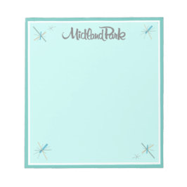 レトロかわいらしミッドセンチュリーモダンメモ ノートパッド