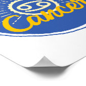 レトロがん〔占星術の〕十二宮図標識バッジポスター ポスター (角)