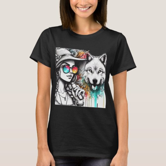 レトロがクールワイルド・スピリットに出会う場所 Tシャツ (正面)