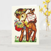 レトロがグリーティングカードを手に入れる カード (黄色い花)