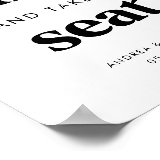 レトロがショットを取り、シートのサインを結婚取る ポスター (角)