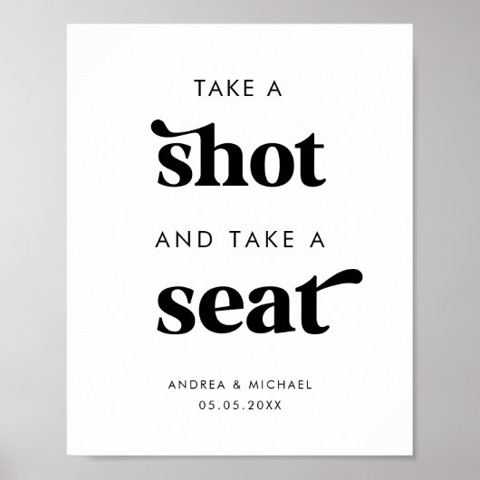 レトロがショットを取り、シートのサインを結婚取る ポスター (正面)