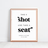 レトロがショットを取り、シートのサインを結婚取る ポスター