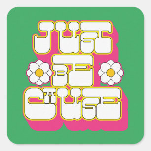 レトロがピンクとグリーンだからこそ スクエアシール