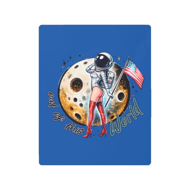 レトロが世界のピンアップから メタルプリント (正面)