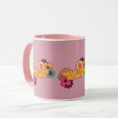 レトロが愛を戦争から守る マグカップ (正面左)