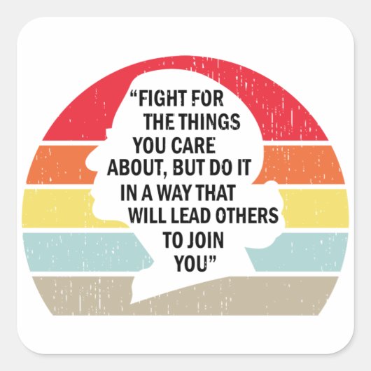 レトロが自分の事のために気に戦う スクエアシール (正面)