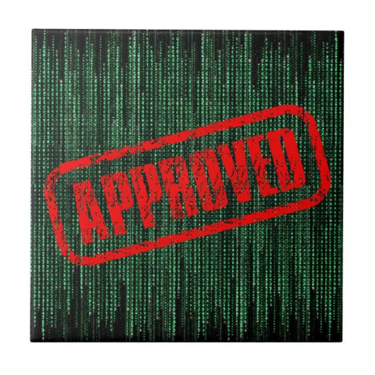 レトロがTech Matrix Vibesの承認されたスクールタンプを満たす タイル (正面)