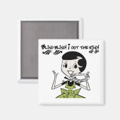 レトロきらきら光るリングや輪Tシャツとギフト マグネット (正面/裏面)